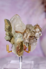 Brookite in Quartz with Chlorite Cluster | 7.3 cm | Pakistan Quartz Tali & Loz Crystals