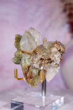 Brookite in Quartz with Chlorite Cluster | 7.3 cm | Pakistan Quartz Tali & Loz Crystals