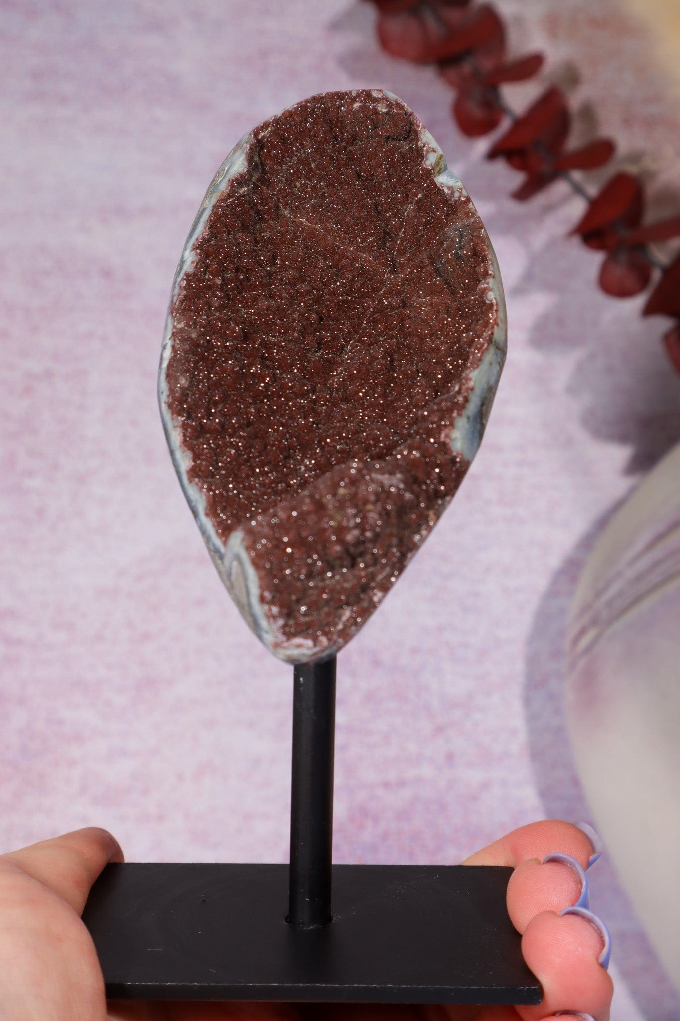 Brown Amethyst On Custom Stand 13.5cm Specimen Tali & Loz Crystals