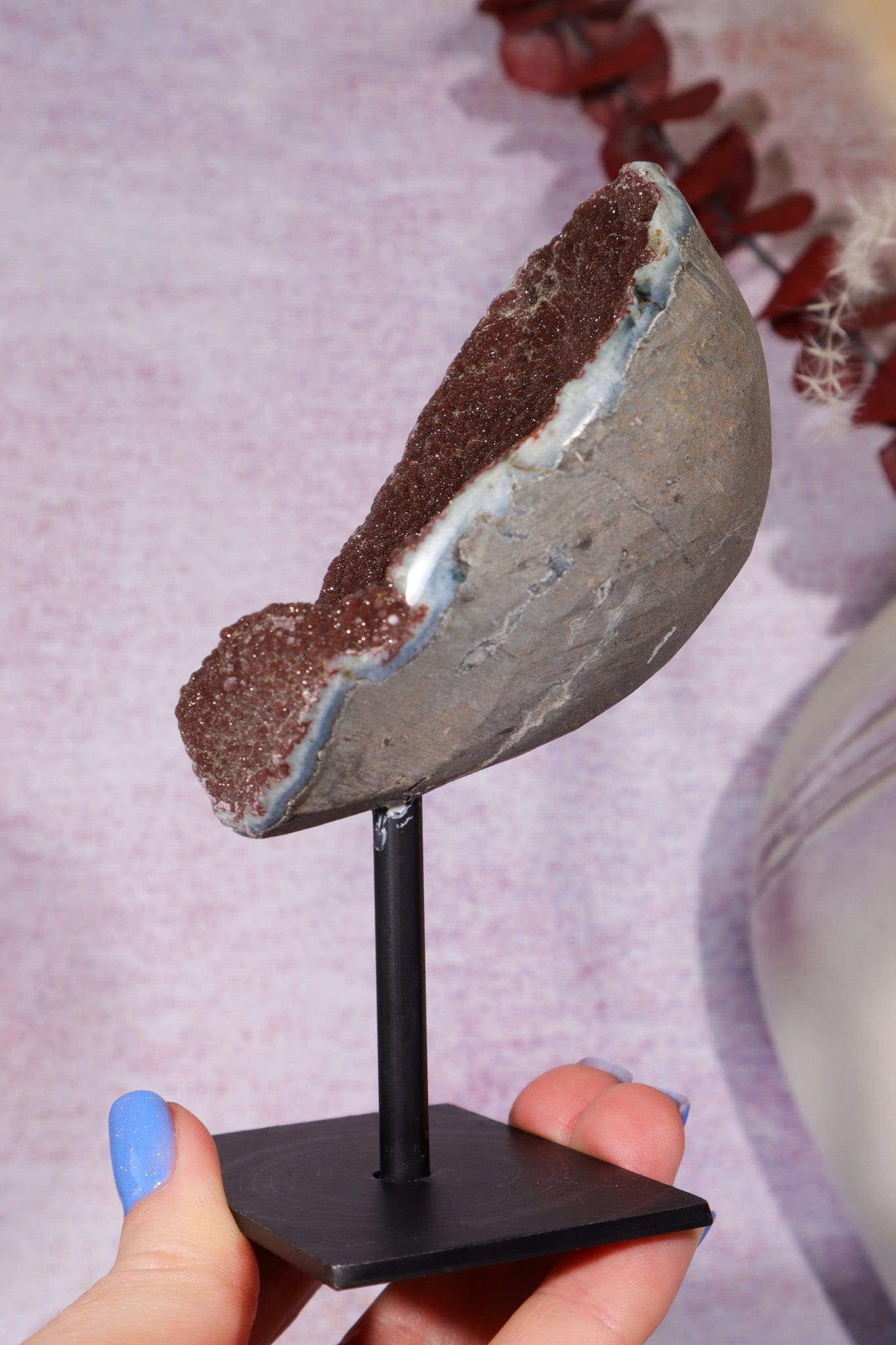 Brown Amethyst On Custom Stand 13.5cm Specimen Tali & Loz Crystals