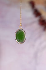 Burmese Jade Necklace 14ct Gold , Handmade In The UK, MG Silver Jewellery Tali & Loz Crystals