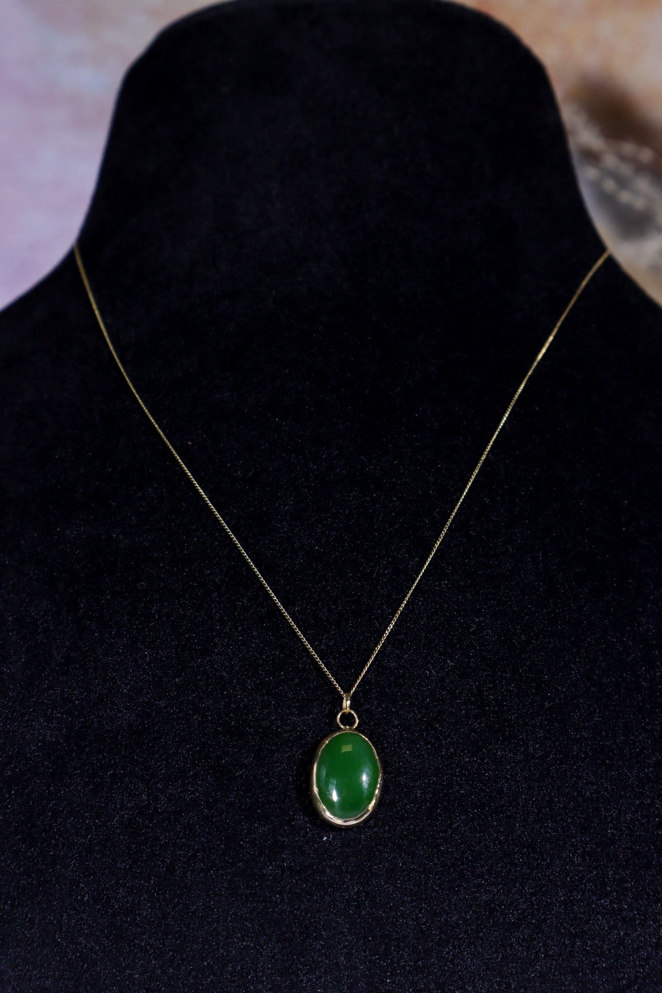 Burmese Jade Necklace 14ct Gold , Handmade In The UK, MG Silver Jewellery Tali & Loz Crystals