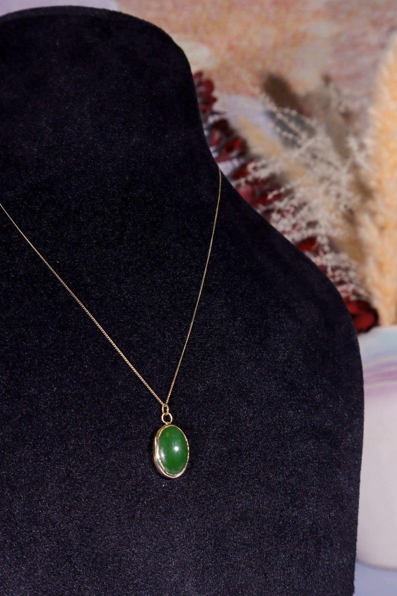 Burmese Jade Necklace 14ct Gold , Handmade In The UK, MG Silver Jewellery Tali & Loz Crystals