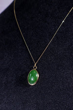 Burmese Jade Necklace 14ct Gold , Handmade In The UK, MG Silver Jewellery Tali & Loz Crystals