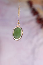 Burmese Jade Necklace 14ct Gold , Handmade In The UK, MG Silver Jewellery Tali & Loz Crystals