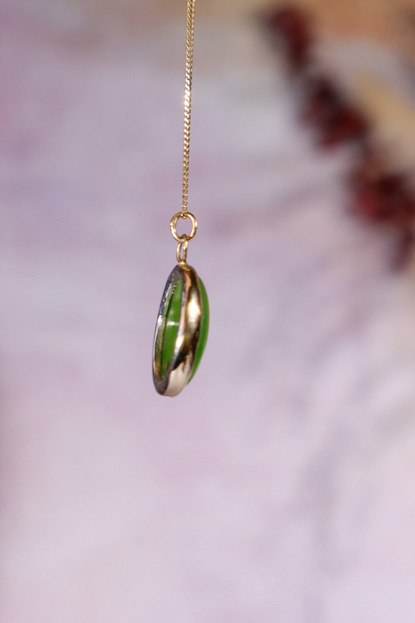 Burmese Jade Necklace 14ct Gold , Handmade In The UK, MG Silver Jewellery Tali & Loz Crystals