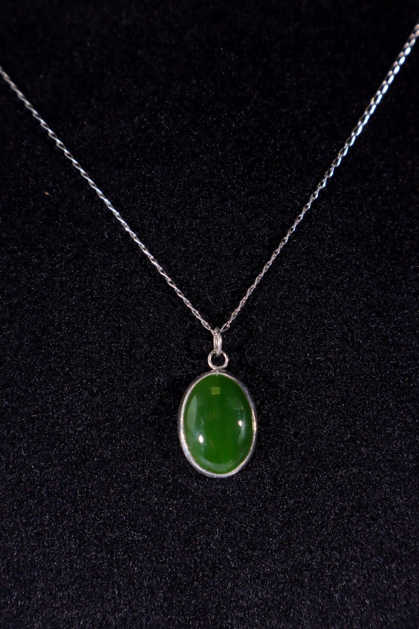 Burmese Jade Necklace, Handmade In The UK, MG Silver Jewellery Tali & Loz Crystals