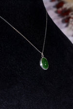 Burmese Jade Necklace, Handmade In The UK, MG Silver Jewellery Tali & Loz Crystals