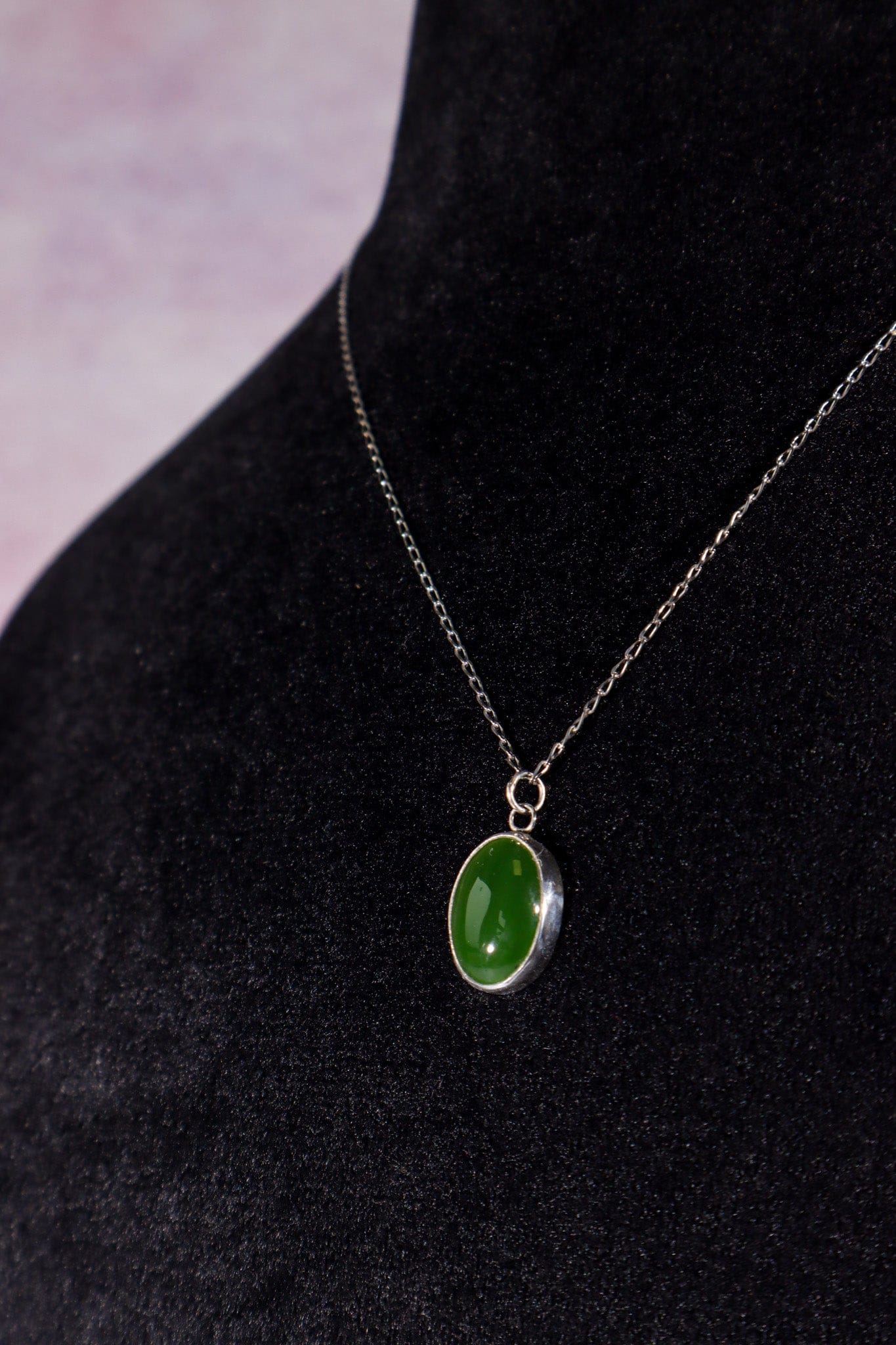 Burmese Jade Necklace, Handmade In The UK, MG Silver Jewellery Tali & Loz Crystals