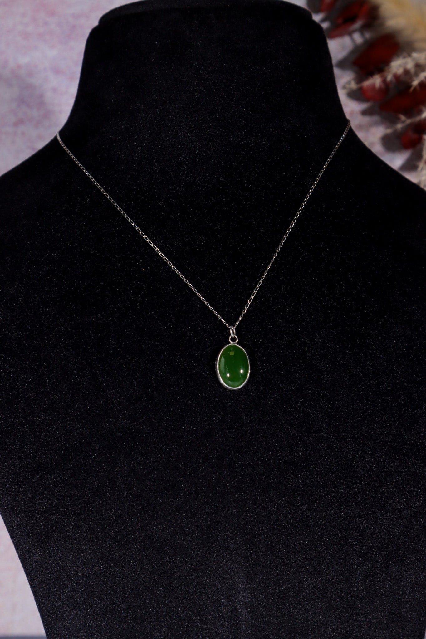 Burmese Jade Necklace, Handmade In The UK, MG Silver Jewellery Tali & Loz Crystals