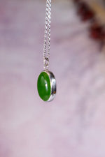 Burmese Jade Necklace, Handmade In The UK, MG Silver Jewellery Tali & Loz Crystals