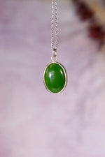 Burmese Jade Necklace, Handmade In The UK, MG Silver Jewellery Tali & Loz Crystals