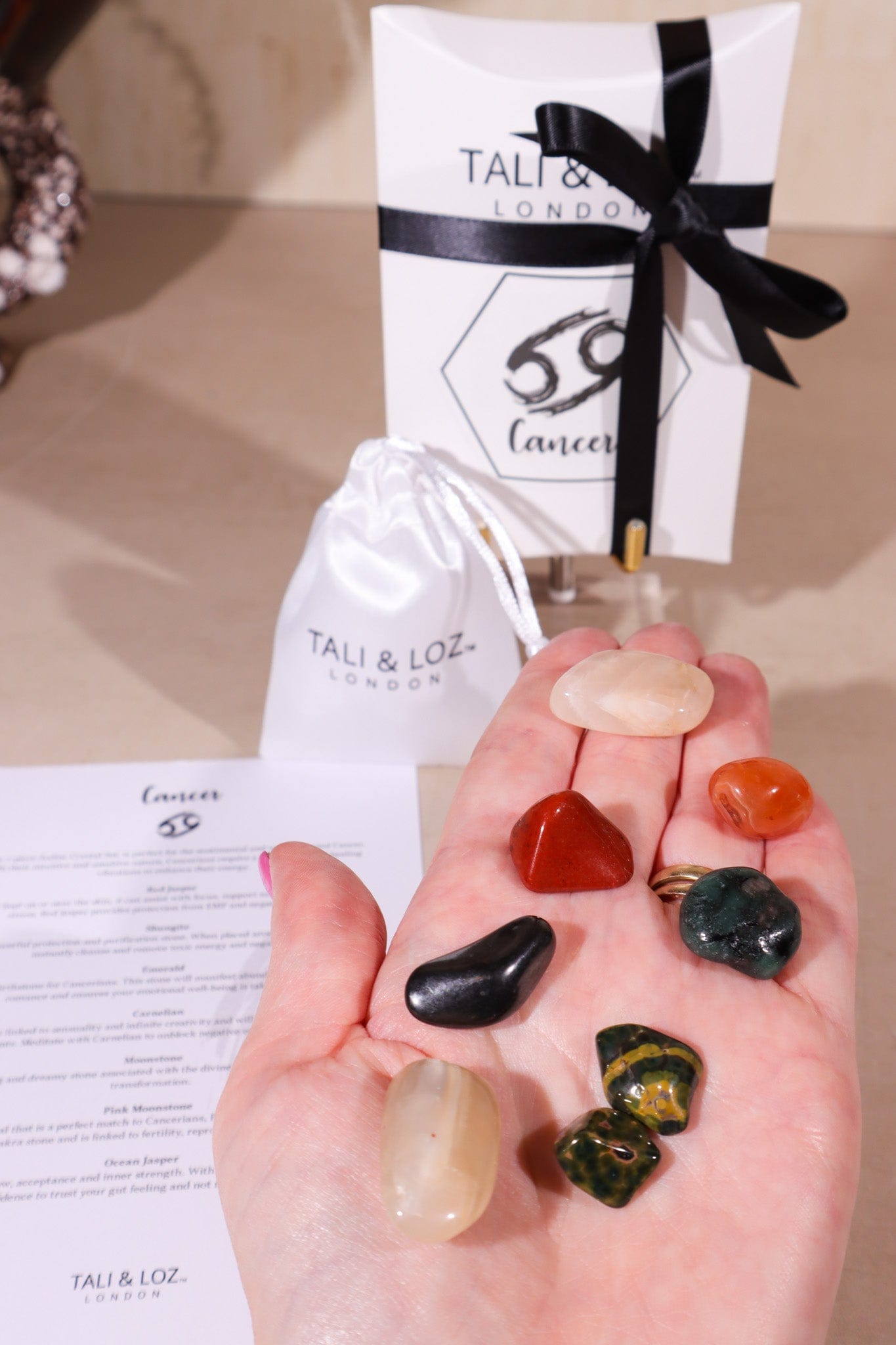 Cancer Zodiac Crystal Set - Tali & Loz Crystals