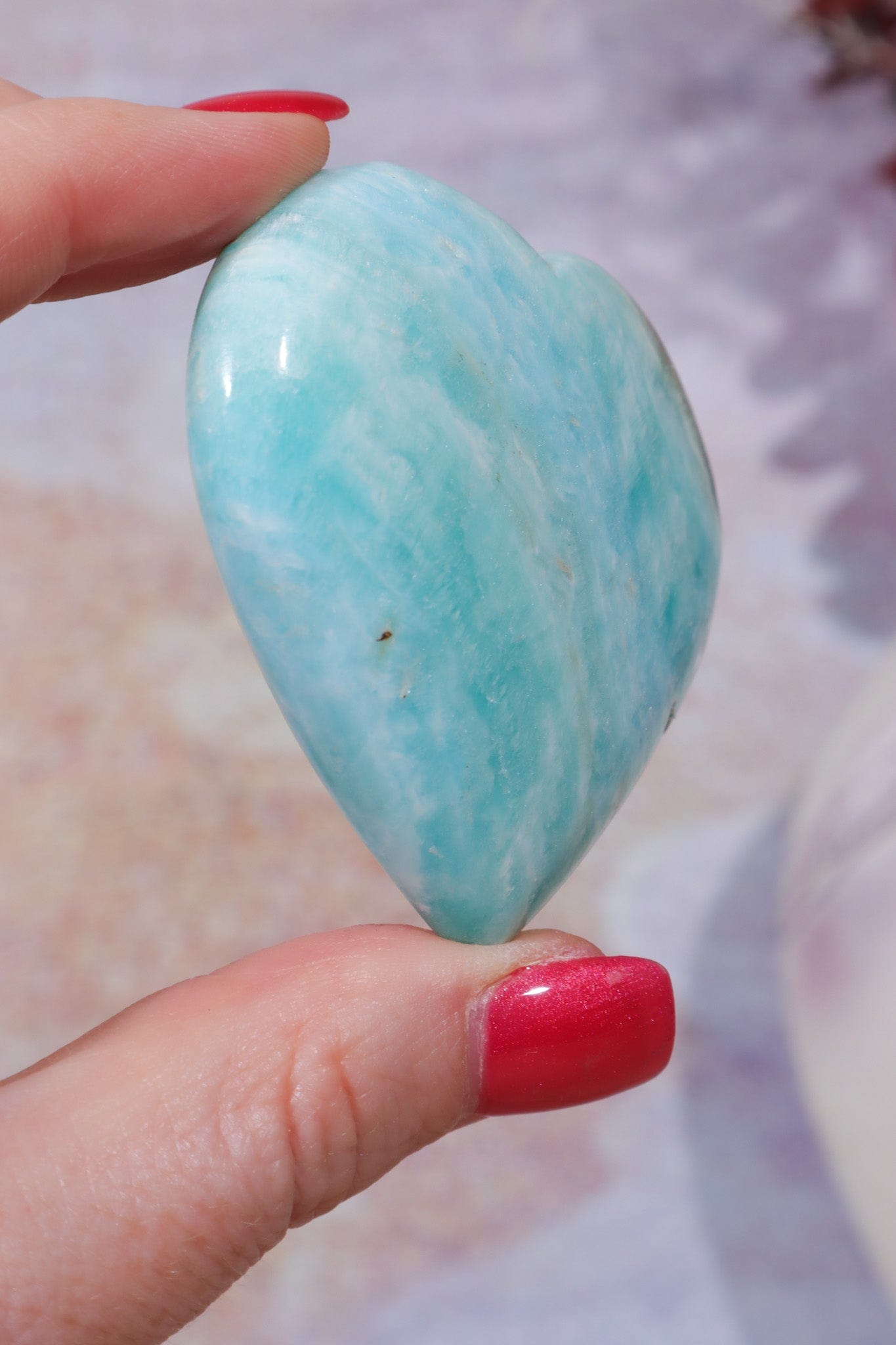 Caribbean Calcite Heart | Intuitively Chosen Carving Tali & Loz Crystals
