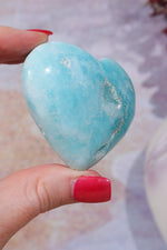 Caribbean Calcite Heart | Intuitively Chosen Carving Tali & Loz Crystals
