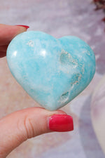 Caribbean Calcite Heart | Intuitively Chosen Carving Tali & Loz Crystals