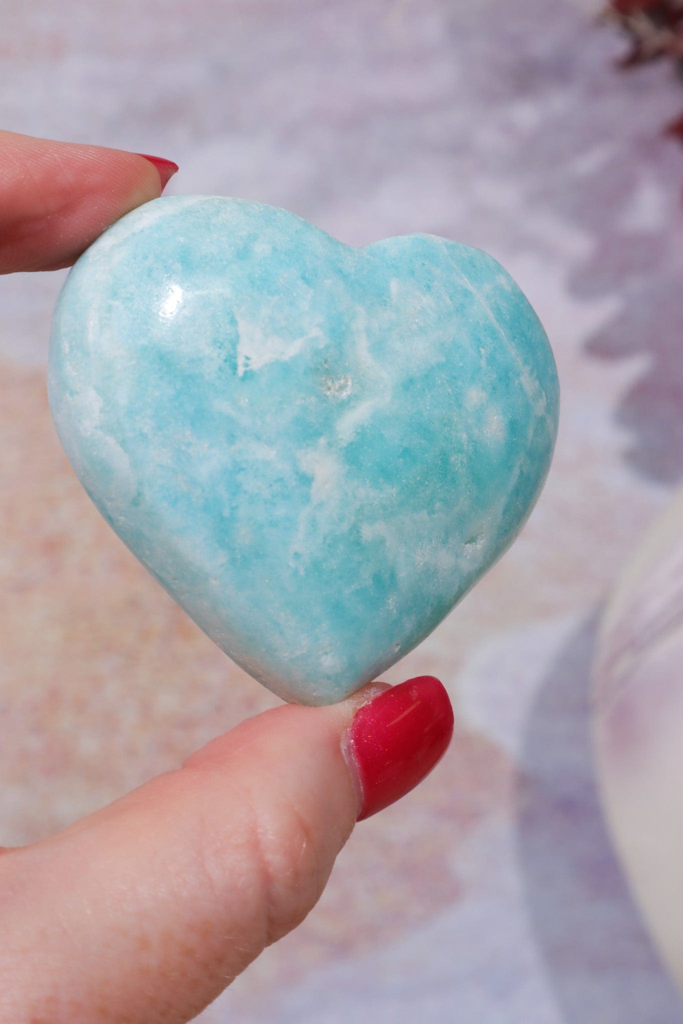 Caribbean Calcite Heart | Intuitively Chosen Carving Tali & Loz Crystals