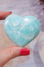 Caribbean Calcite Heart | Intuitively Chosen Carving Tali & Loz Crystals