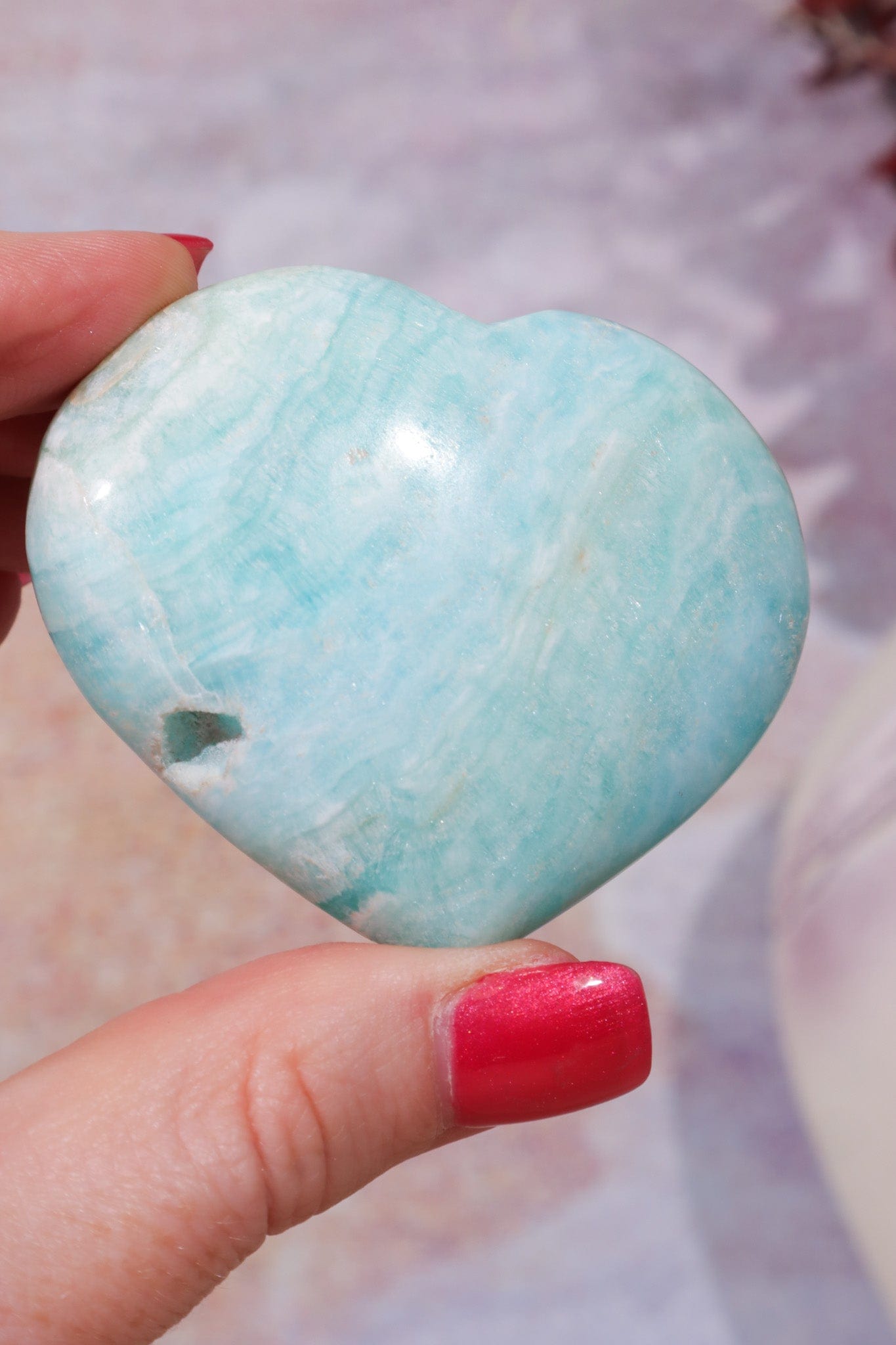 Caribbean Calcite Heart | Intuitively Chosen Carving Tali & Loz Crystals