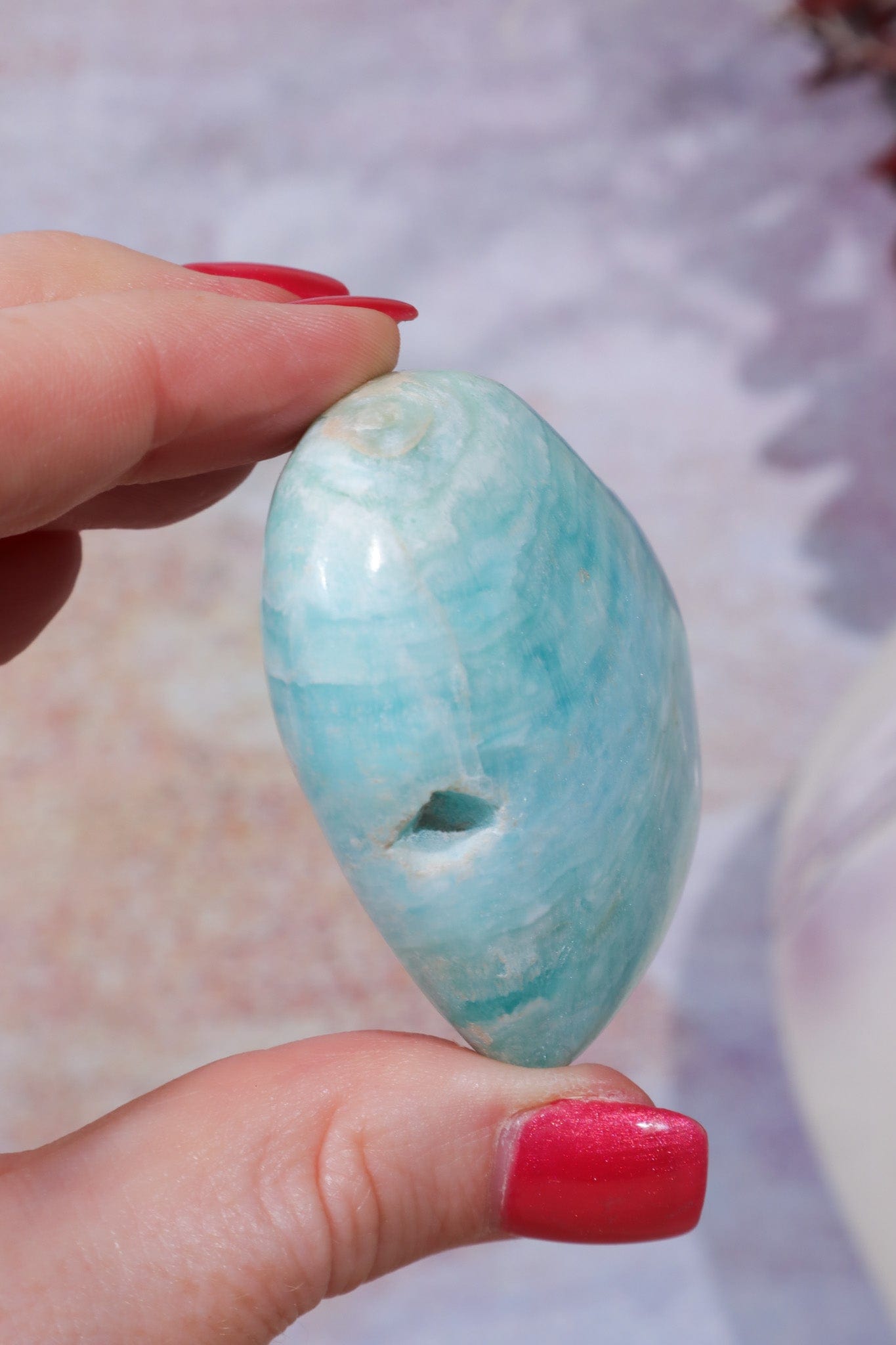 Caribbean Calcite Heart | Intuitively Chosen Carving Tali & Loz Crystals