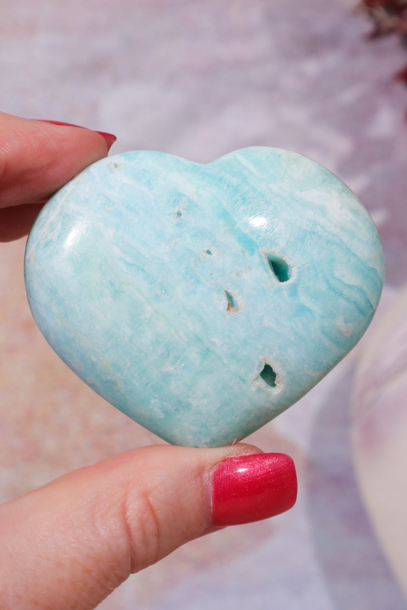 Caribbean Calcite Heart | Intuitively Chosen Carving Tali & Loz Crystals