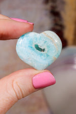 Caribbean Calcite Hearts | 3cm | Pakistan Hearts Tali & Loz Crystals