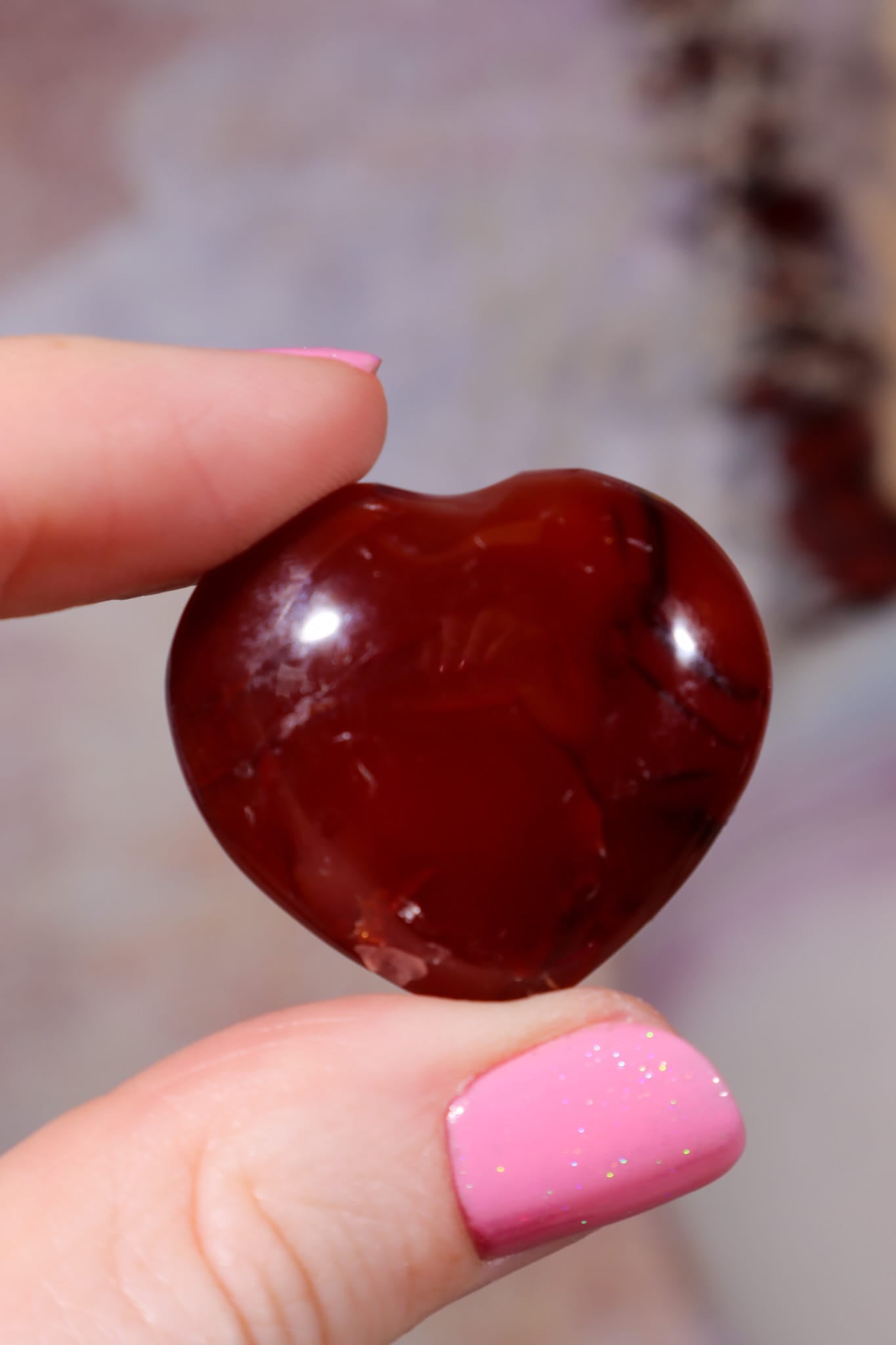 Carnelian Hearts | 30mm | Brazil Hearts Tali & Loz Crystals