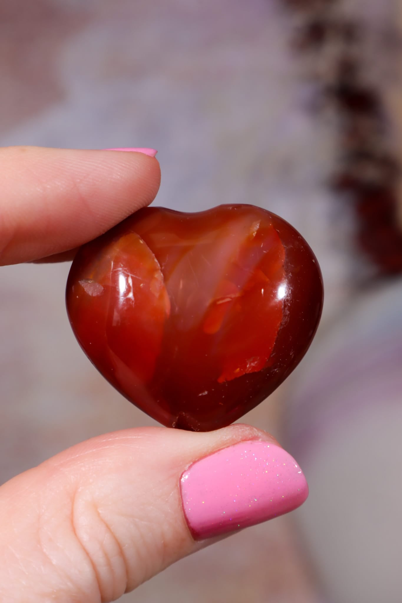 Carnelian Hearts | 30mm | Brazil Hearts Tali & Loz Crystals