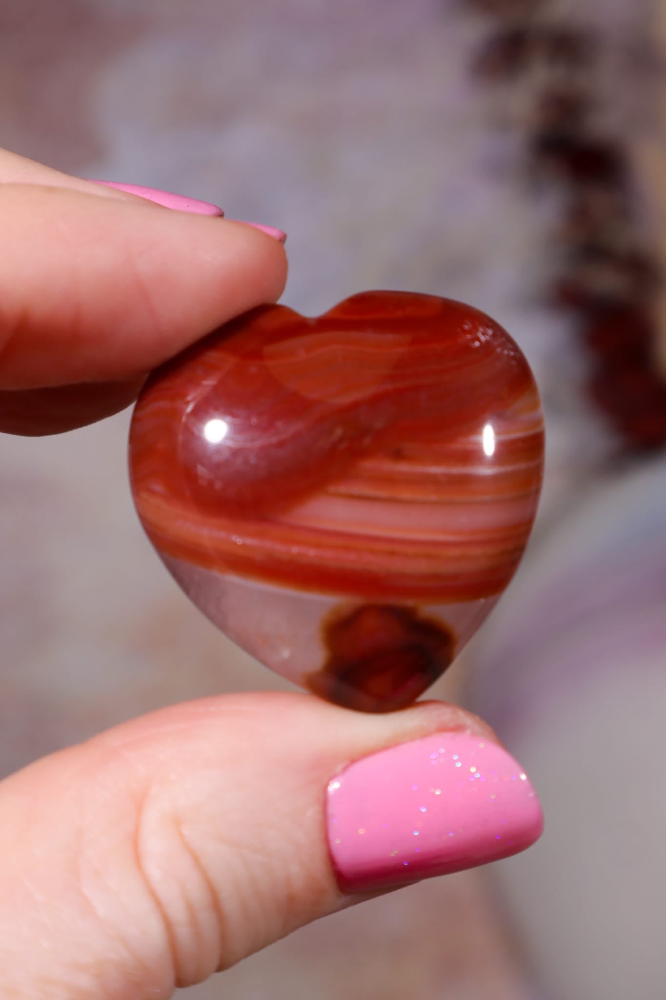 Carnelian Hearts | 30mm | Brazil Hearts Tali & Loz Crystals