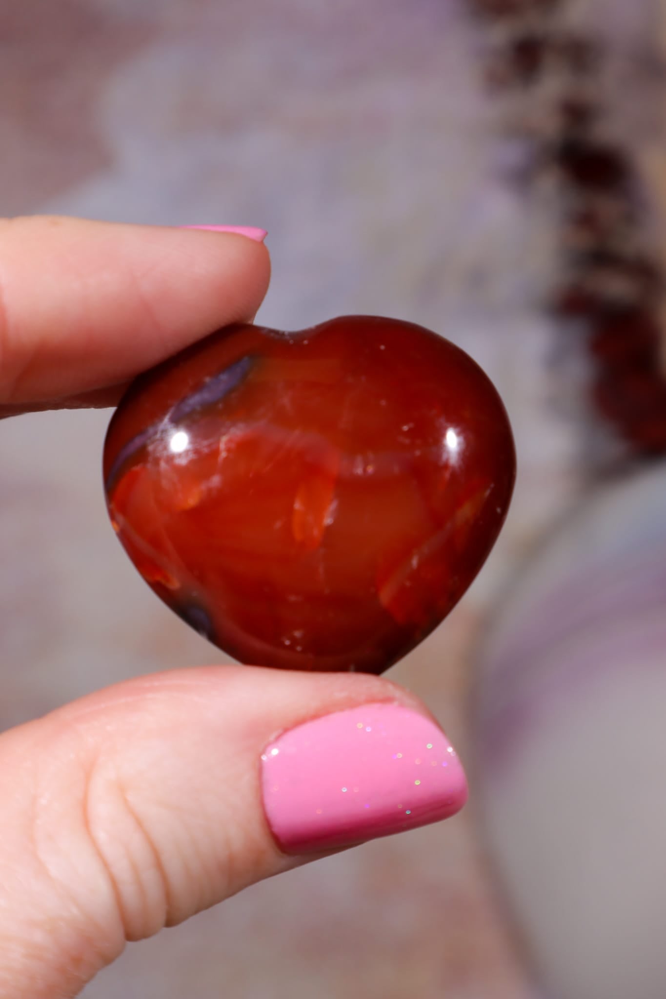 Carnelian Hearts | 30mm | Brazil Hearts Tali & Loz Crystals