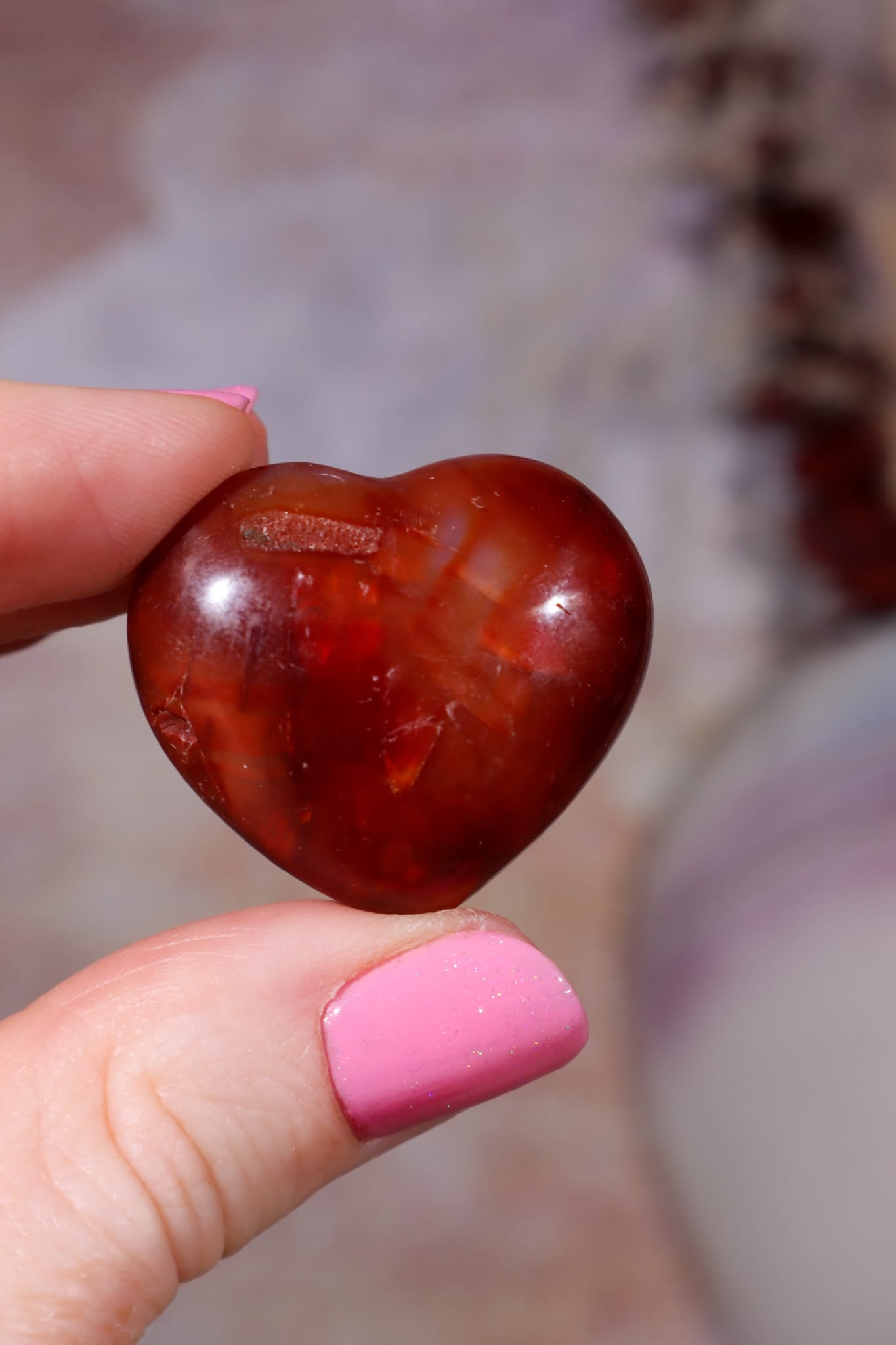 Carnelian Hearts | 30mm | Brazil Hearts Tali & Loz Crystals