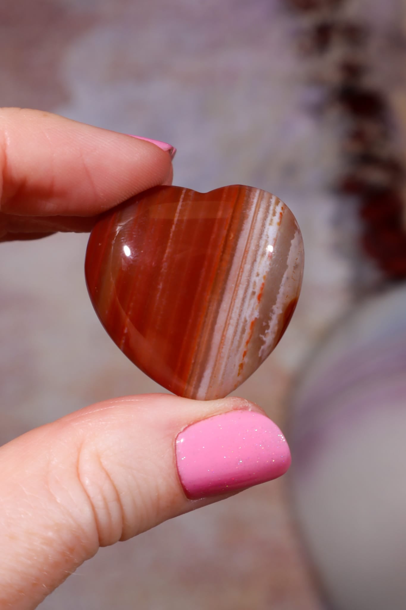 Carnelian Hearts | 30mm | Brazil Hearts Tali & Loz Crystals