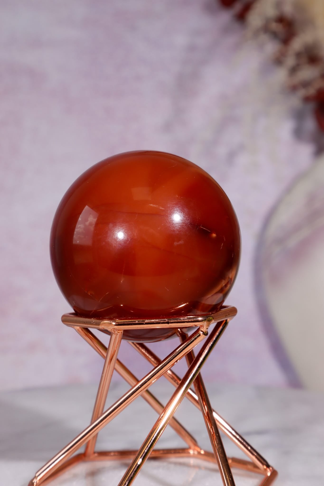 Carnelian Sphere | 4.4cm | India Spheres Tali & Loz Crystals