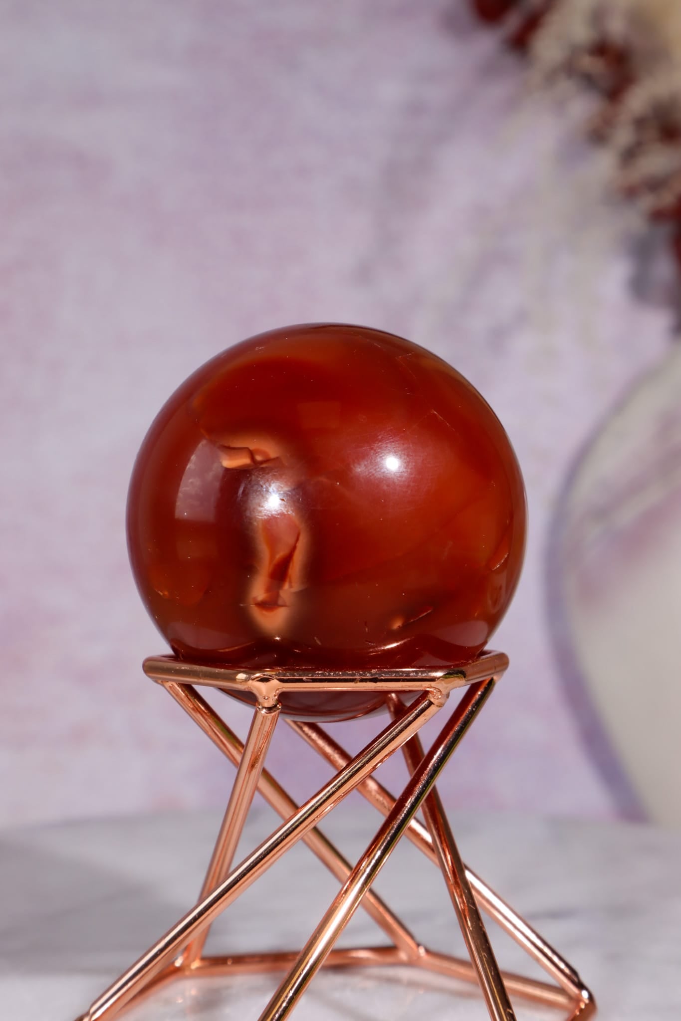 Carnelian Sphere | 4.4cm | India Spheres Tali & Loz Crystals