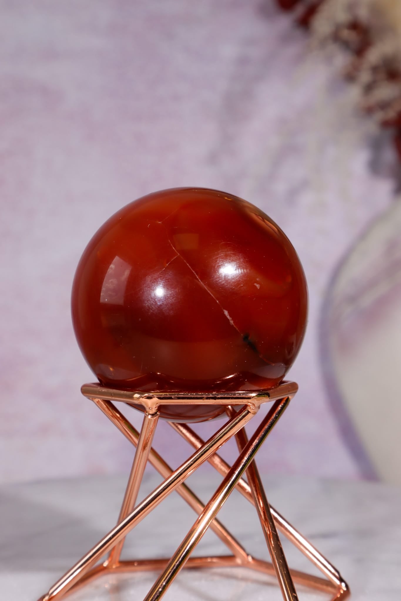 Carnelian Sphere | 4.4cm | India Spheres Tali & Loz Crystals