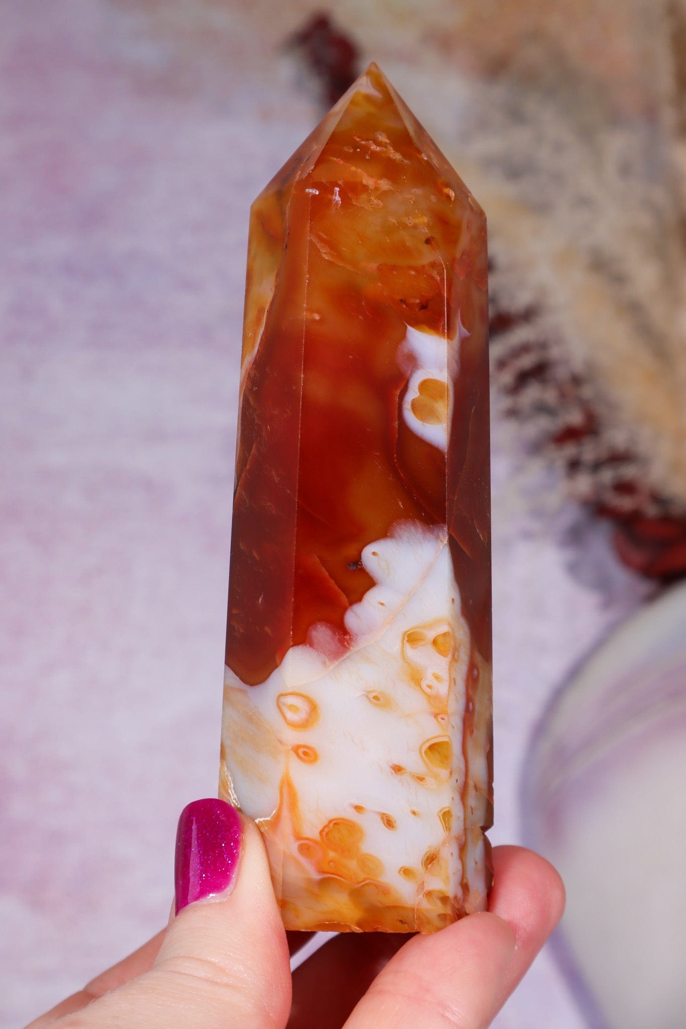 Carnelian Tower 229gr Towers Tali & Loz Crystals