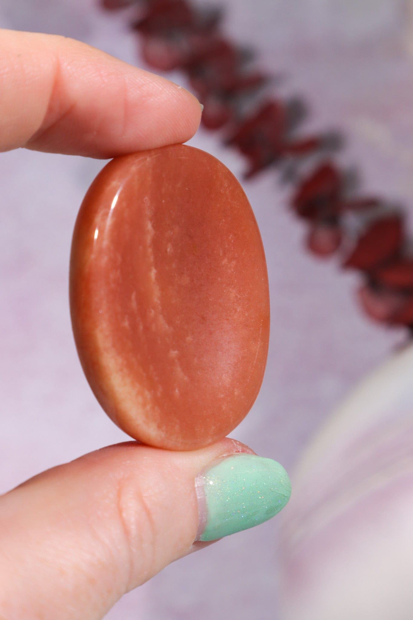 Carnelian Worry Stones 4cm, Intuitively Chosen Worry Stones Tali & Loz Crystals