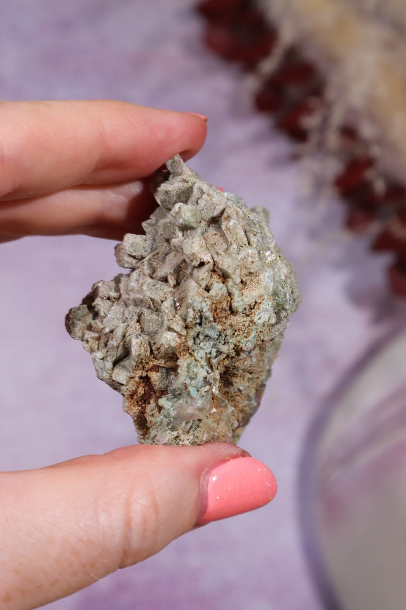 Celadonite | 38.12g | India Minerals Tali & Loz Crystals
