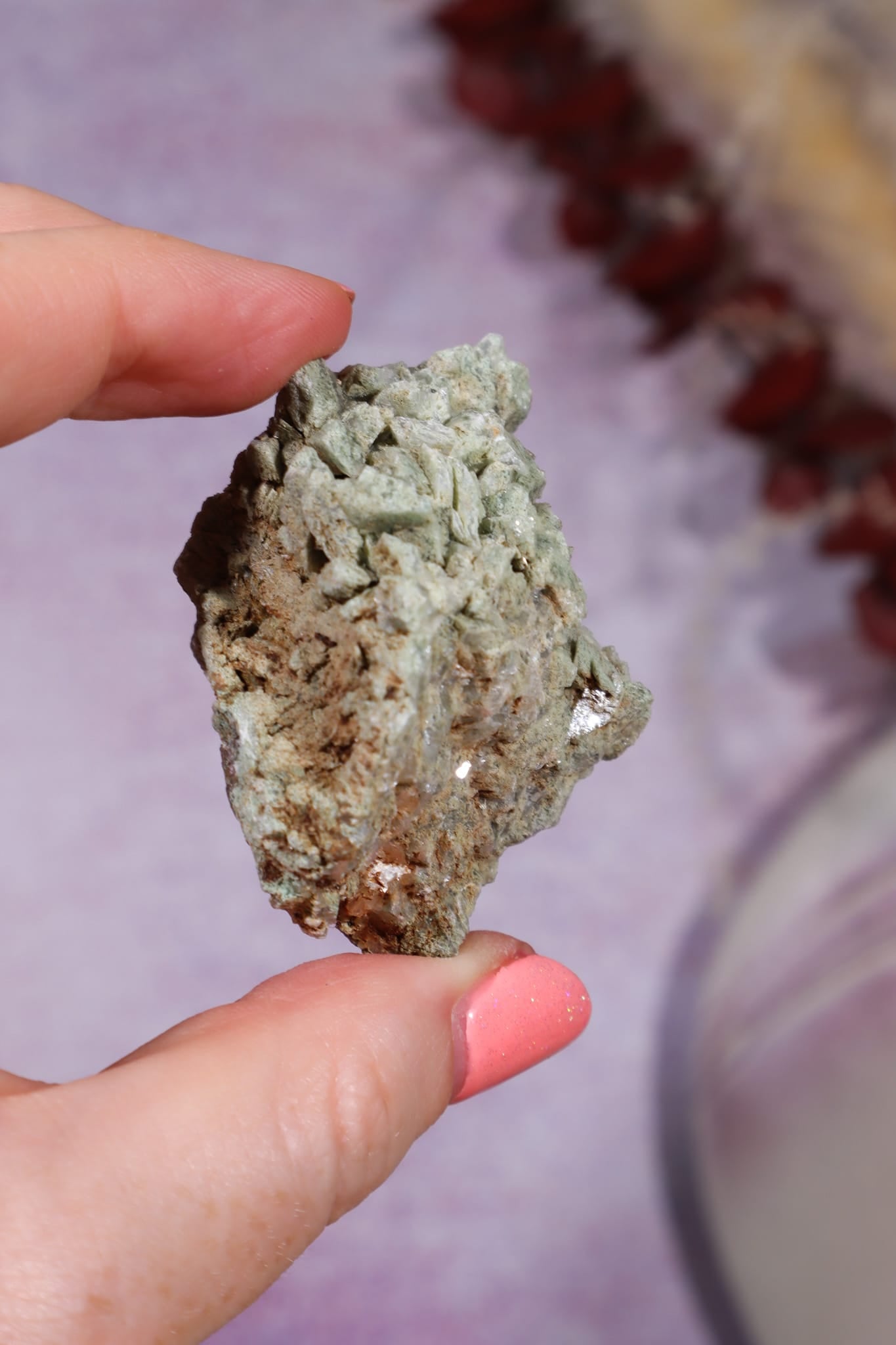 Celadonite | 38.12g | India Minerals Tali & Loz Crystals