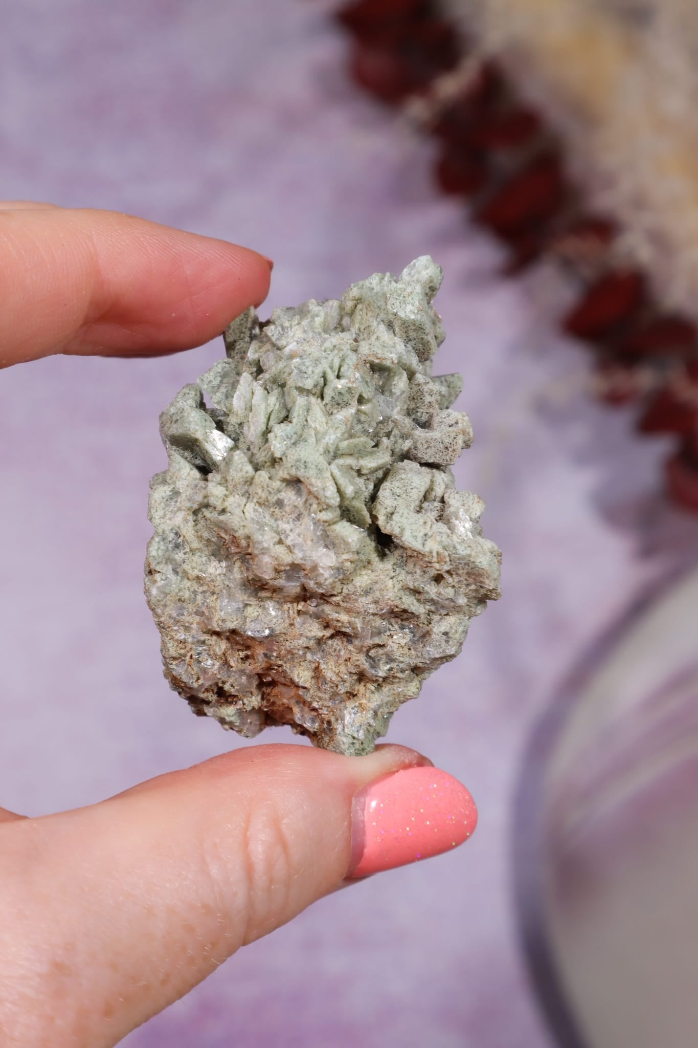 Celadonite | 38.12g | India Minerals Tali & Loz Crystals
