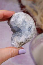 Celestite Geode | 150–250g | Madagascar Mineral Specimen Tali & Loz Crystals