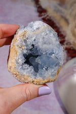 Celestite Geode | 150–250g | Madagascar Mineral Specimen Tali & Loz Crystals