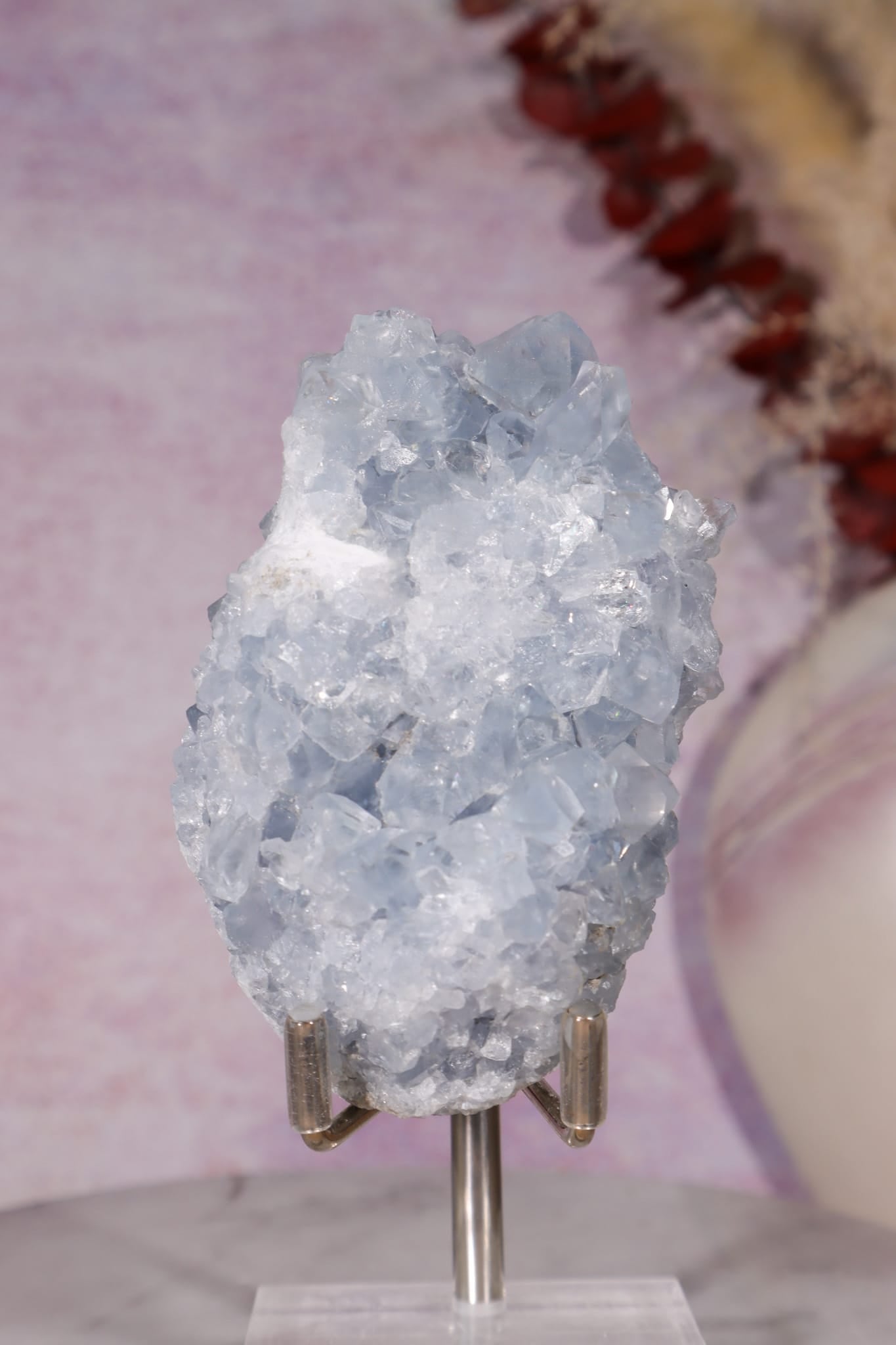 Celestite Geode | 260–350g | Madagascar Mineral Specimen Tali & Loz Crystals