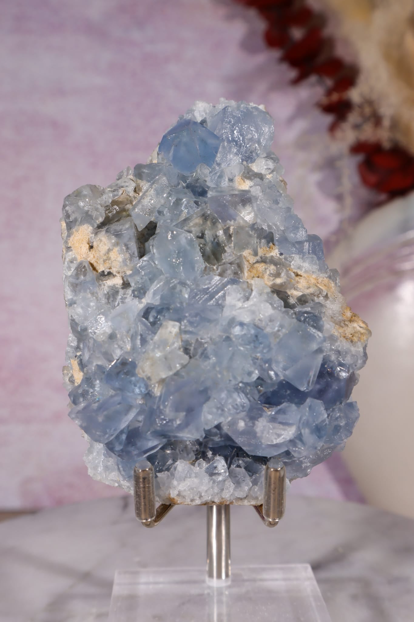 Celestite Geode | 370–400g | Madagascar Mineral Specimen Tali & Loz Crystals