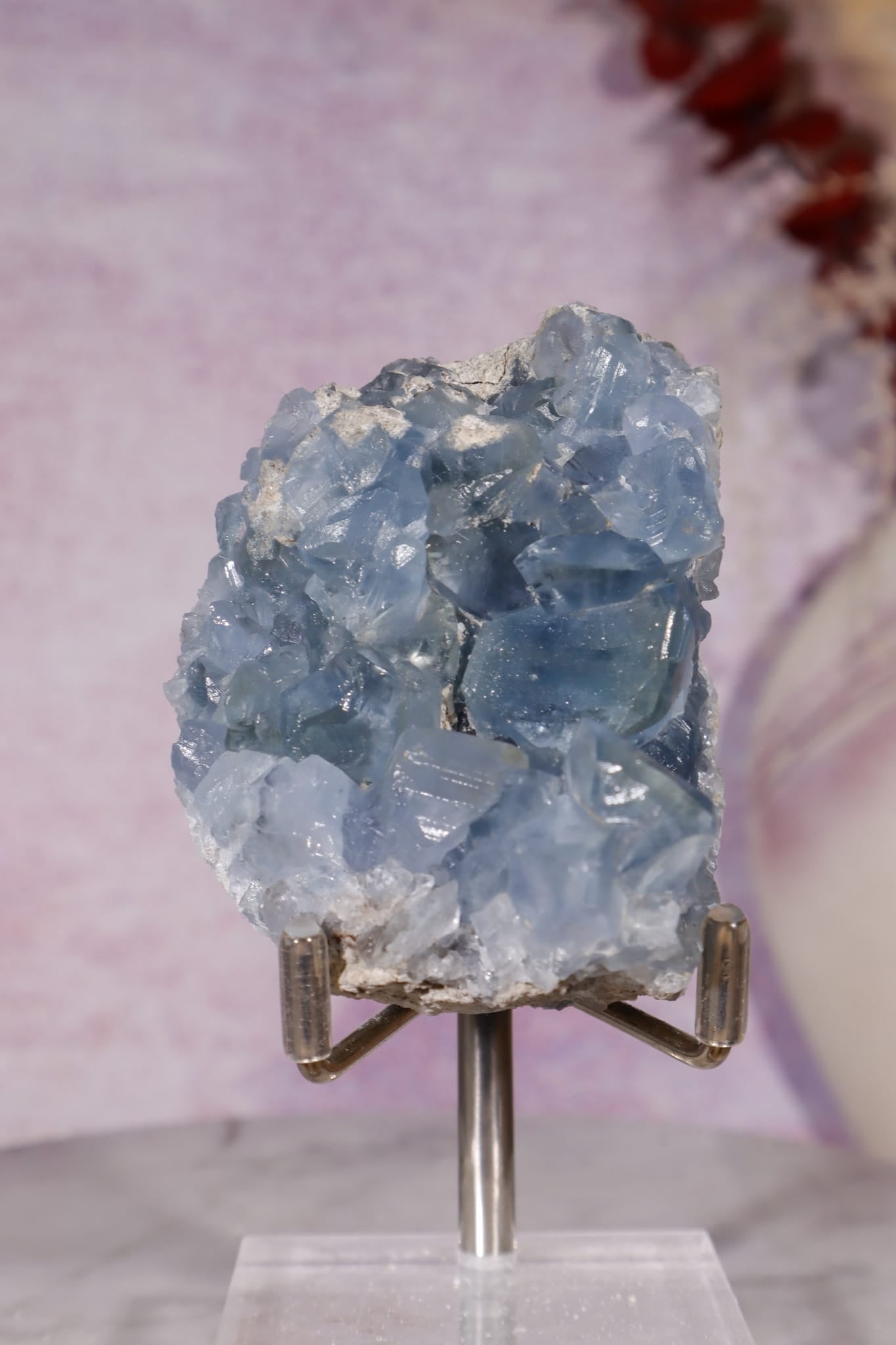 Celestite Geode | 370–400g | Madagascar Mineral Specimen Tali & Loz Crystals