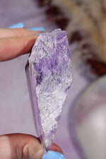 Charoite, Half Polished, Standing Freeform 123 Grams, Russia Freeforms Tali & Loz Crystals