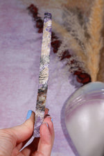 Charoite Rough Edge Slice 15.5cm, Russia Slices Tali & Loz Crystals