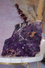 Charoite Self Standing Slice 10cm, Russia Slices Tali & Loz Crystals