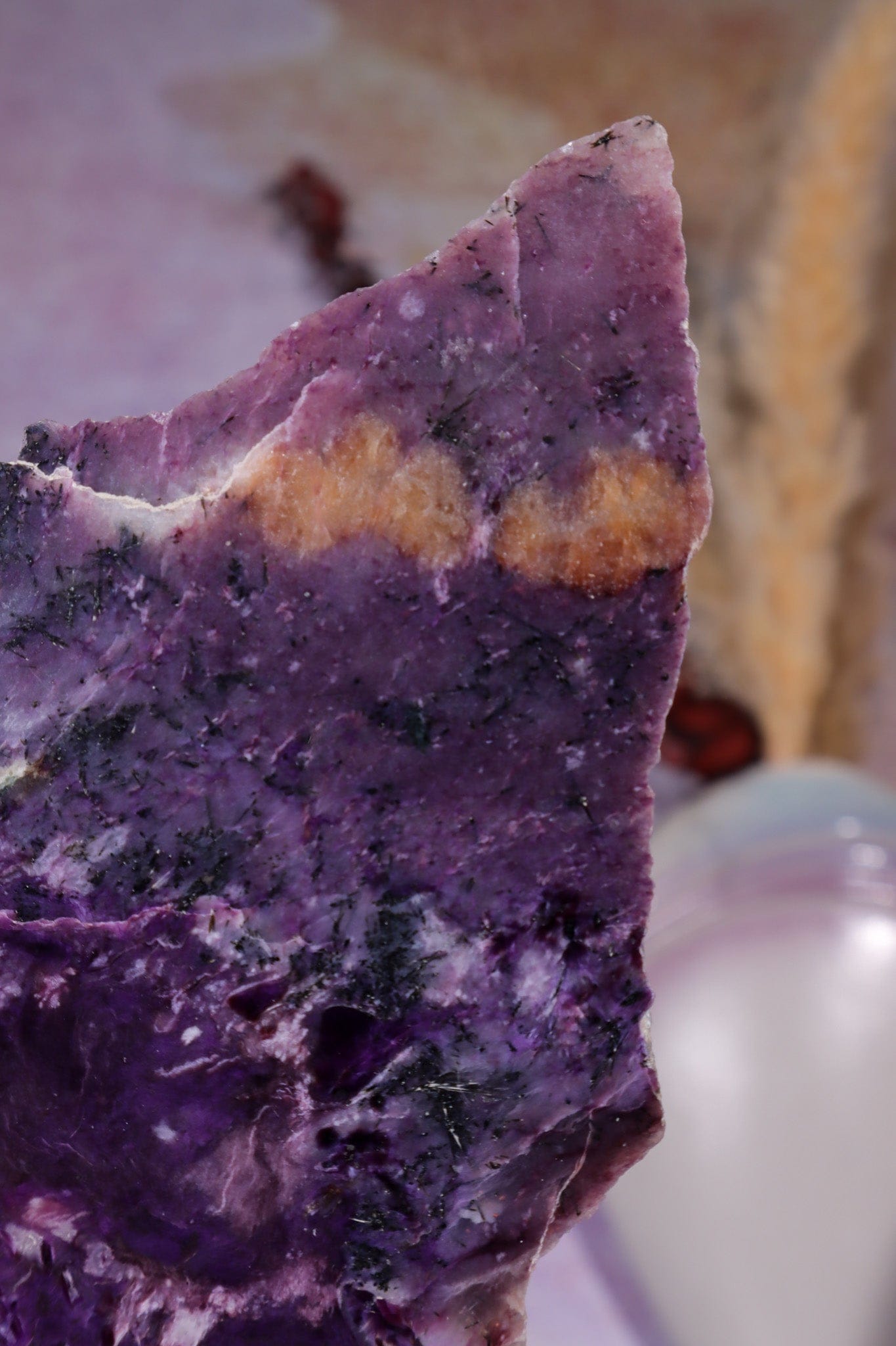 Charoite Self Standing Slice 9.5cm, Russia Slices Tali & Loz Crystals