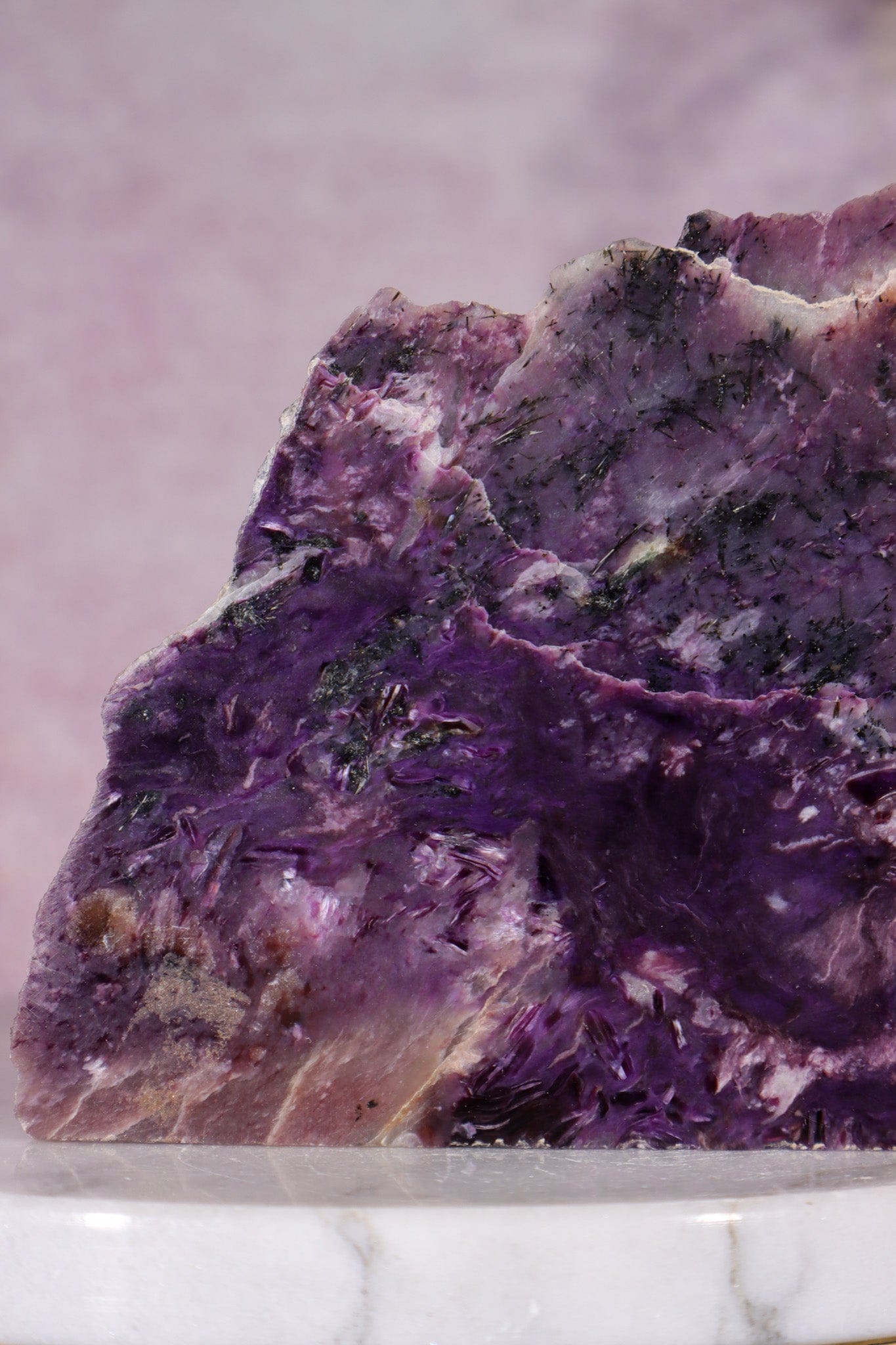 Charoite Self Standing Slice 9.5cm, Russia Slices Tali & Loz Crystals